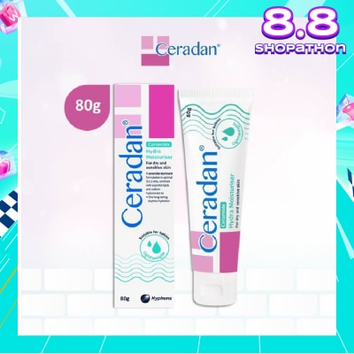 CERADAN Hydra Moisturizer (Light-textured Moisturizer + Suitable For Eczema-prone + Dry & Sensitive Skin) 80g