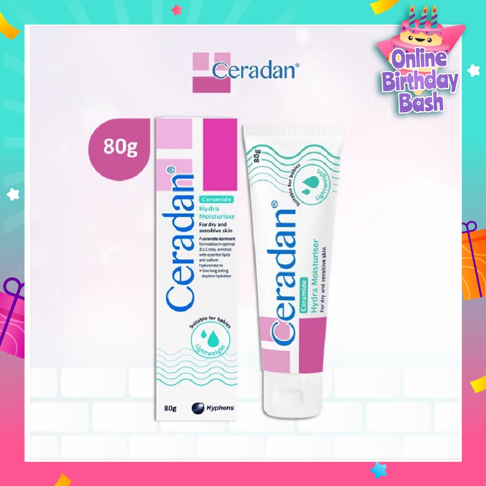 Hydra Moisturizer (Light-textured Moisturizer + Suitable For Eczema-prone + Dry & Sensitive Skin) 80g