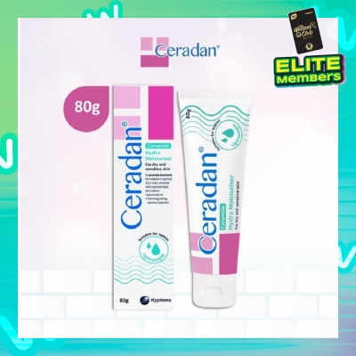 CERADAN Hydra Moisturizer (Light-textured Moisturizer + Suitable For Eczema-prone + Dry & Sensitive Skin) 80g
