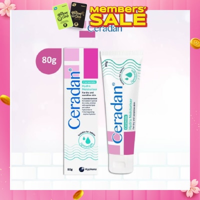 CERADAN Hydra Moisturizer (Light-textured Moisturizer + Suitable For Eczema-prone + Dry & Sensitive Skin) 80g