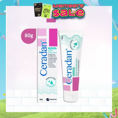 CERADAN - Hydra Moisturizer (Light-textured Moisturizer + Suitable For Eczema-prone + Dry & Sensitive Skin) 80g
