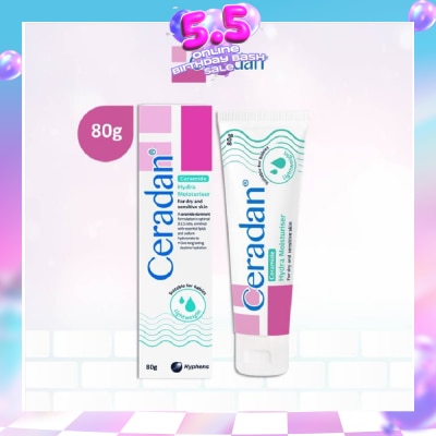 CERADAN - Hydra Moisturizer (Light-textured Moisturizer + Suitable For Eczema-prone + Dry & Sensitive Skin) 80g