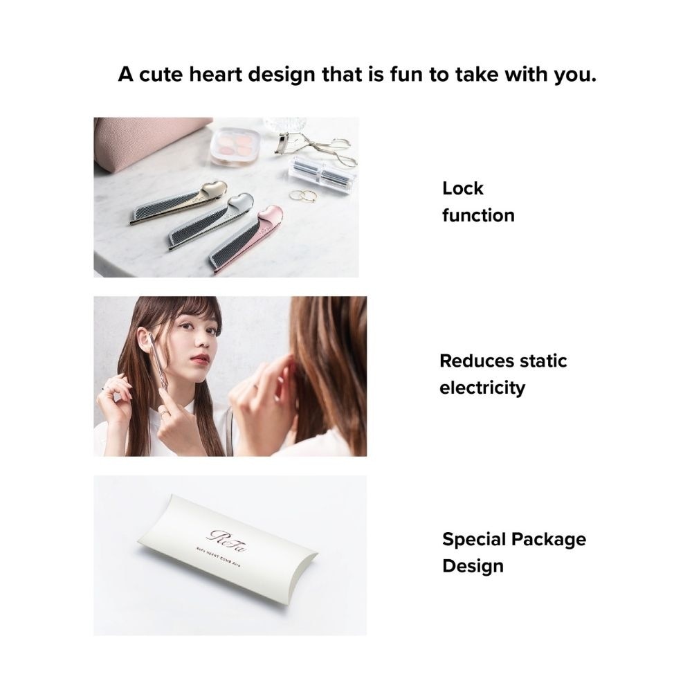 Heart Comb Aira Rose Gold 1s