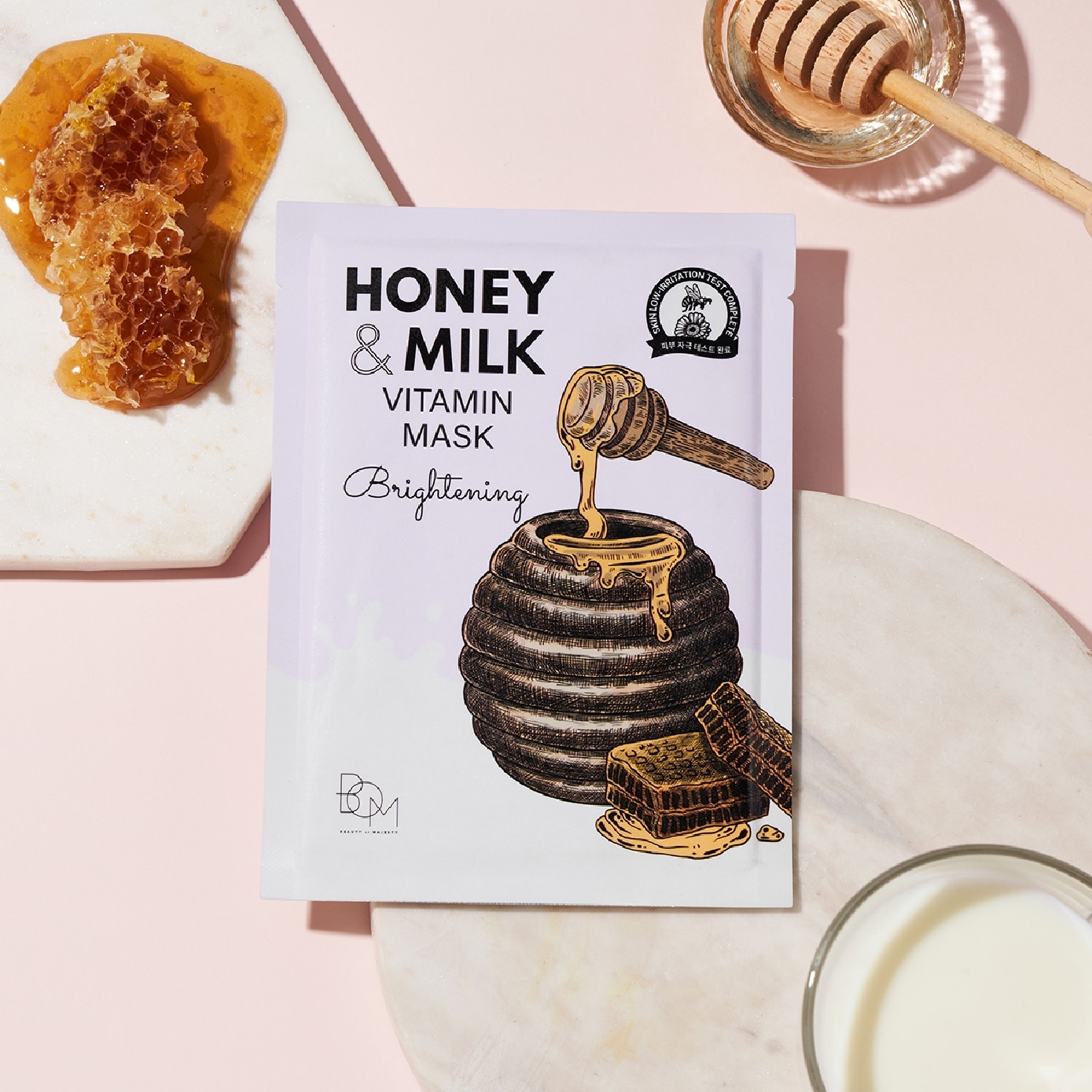 Honey & Mik Brightening Vitamin Mask 25g x 10s image