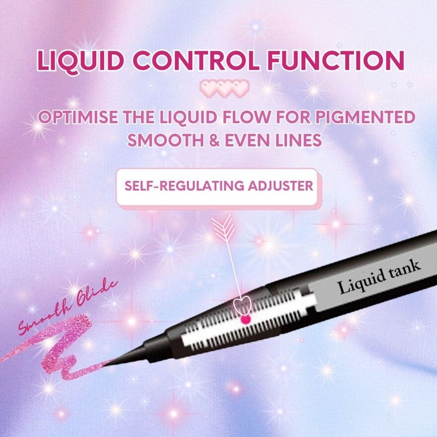 Kiss Me Limited Edition Prime Liquid Eyeliner Rich Jewel 08 Evening Snow (Ultra-Fine 0.1mm Brush Tip) 1s