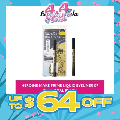 HEROINE MAKE - Prime Liquid Eyeliner Rich Keep 07 Charcoal Black 1s