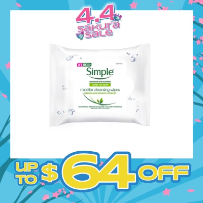 SIMPLE - Micellar Cleansing Wipes 25s