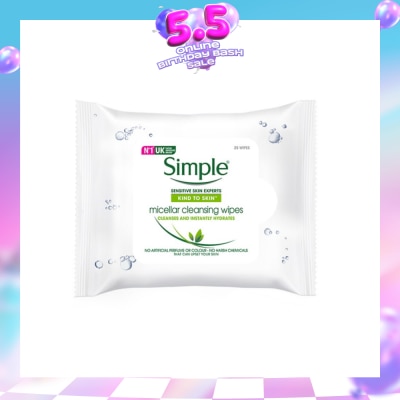 SIMPLE - Micellar Cleansing Wipes 25s