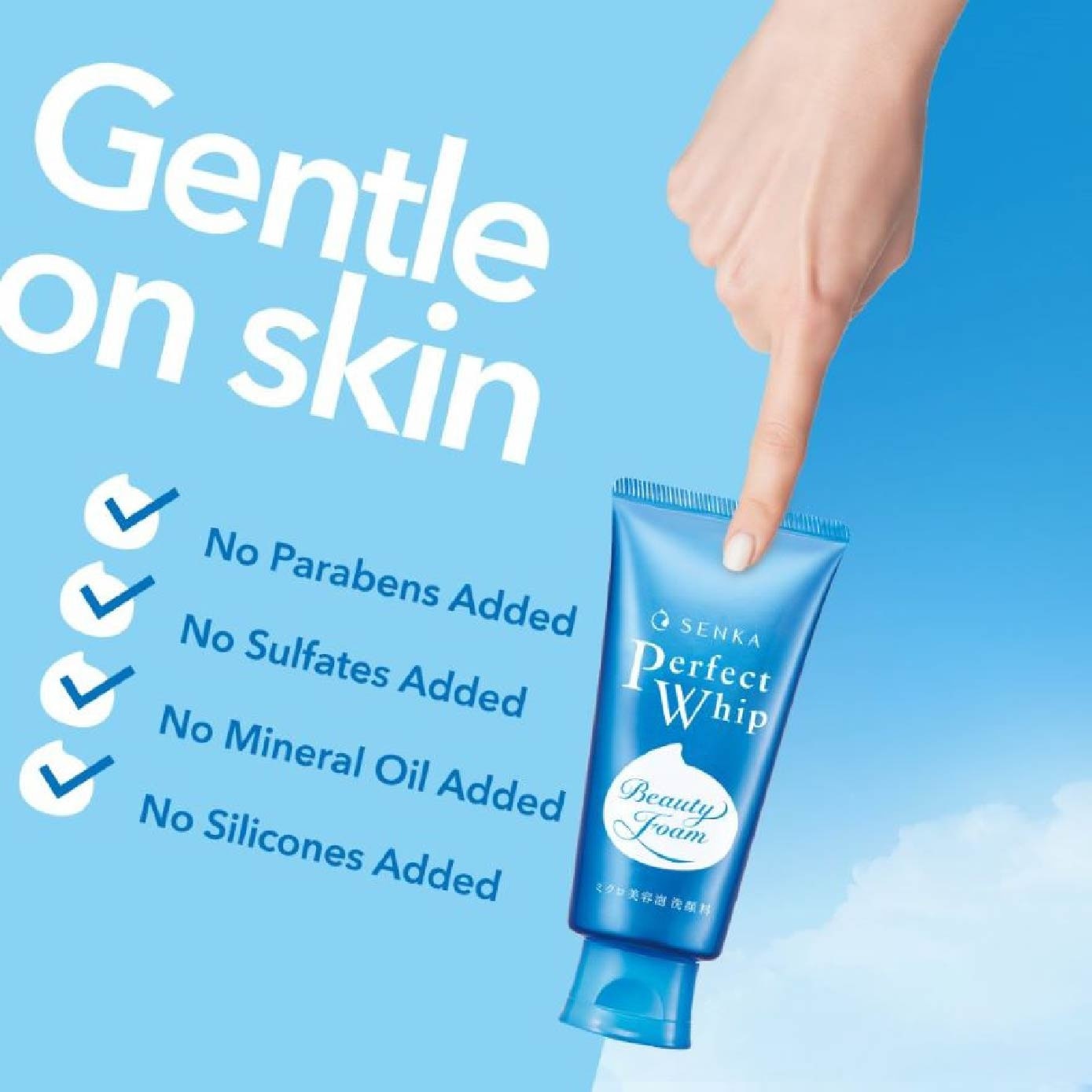 Perfect Whip Beauty Foam Facial Cleanser (Suitable for All Skin Type + For Clear & Moisturised Bare Skin) 120g