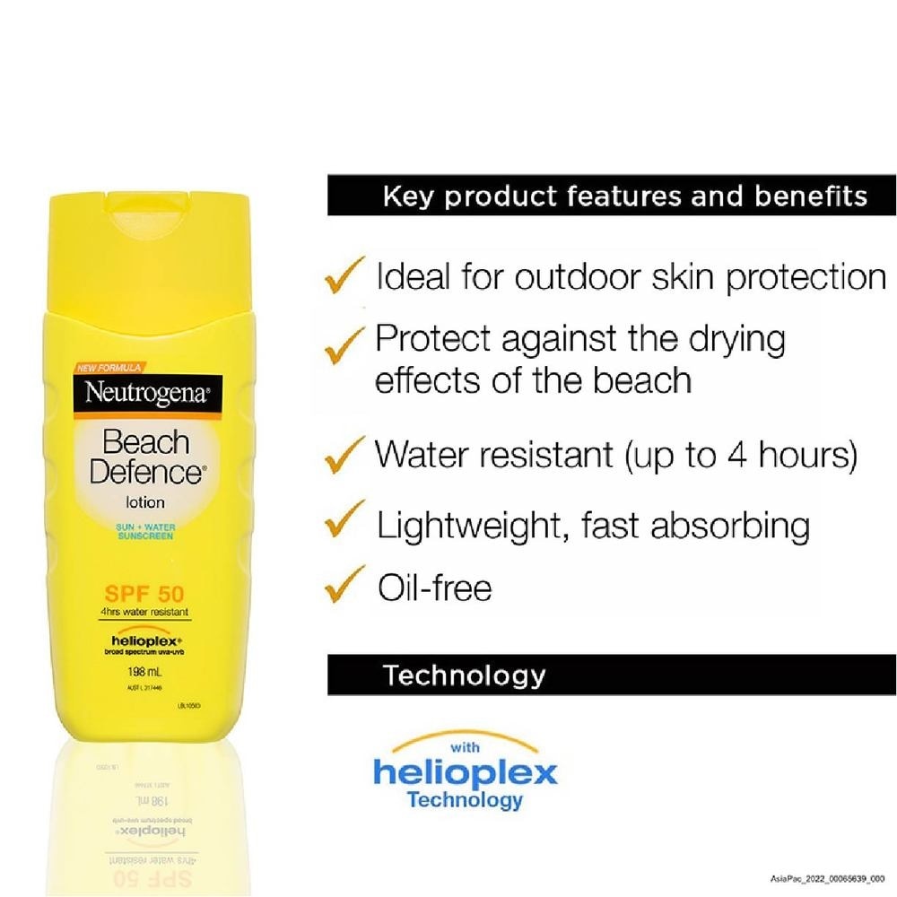 Beach Defense Sunscreen Lotion SPF50 198ml