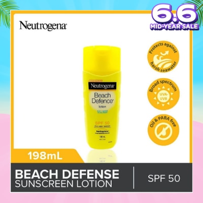 NEUTROGENA Beach Defense Sunscreen Lotion SPF50 198ml (Expiry: Jan`2026)