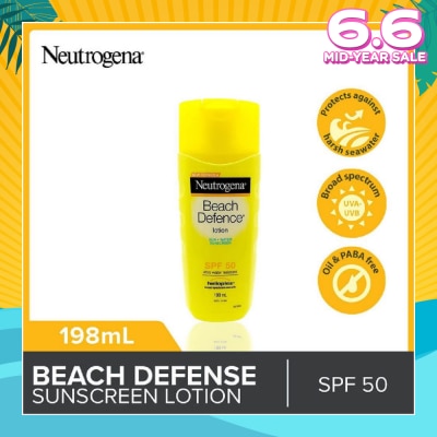 NEUTROGENA Beach Defense Sunscreen Lotion SPF50 198ml (Expiry: Jan`2026)