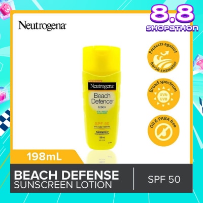 NEUTROGENA Beach Defense Sunscreen Lotion SPF50 198ml (Expiry: Jan`2026)