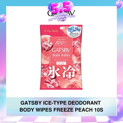 GATSBY - Ice-Type Deodorant Body-Wipes Freeze Peach 10s