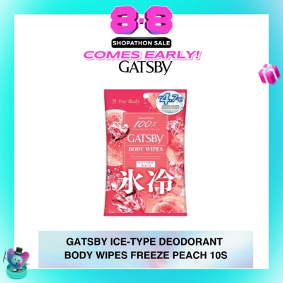 GATSBY - Ice-Type Deodorant Body-Wipes Freeze Peach 10s
