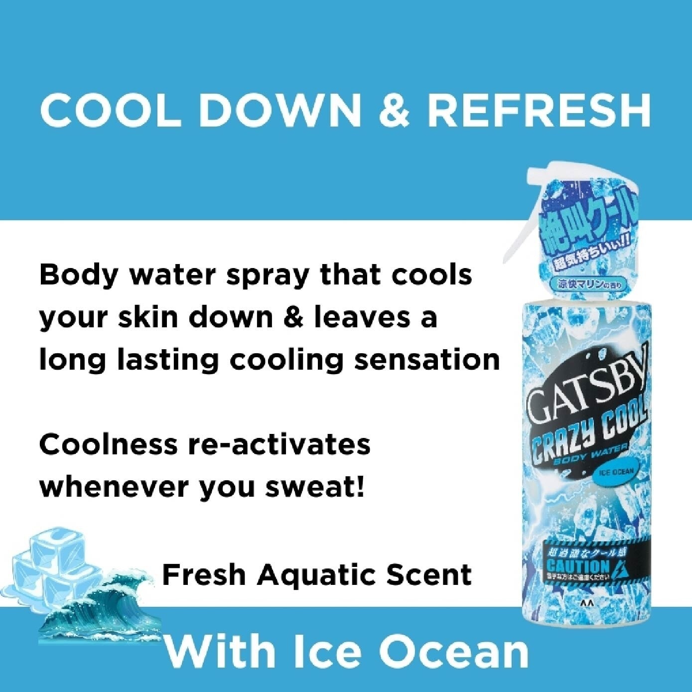 Crazy Cool Body Water Ice Ocean (For Cooling Down) 170ml