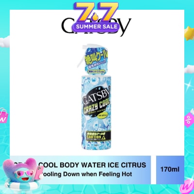 GATSBY - Crazy Cool Body Water Ice Citrus (For Cooling Down) 170ml