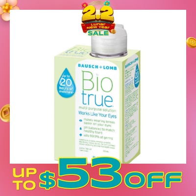 BAUSCH + LOMB Bio-True Multi-Purpose Contact Lens Solution (Lens Case Included) 60ml