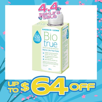 BAUSCH + LOMB - Bio-True Multi-Purpose Contact Lens Solution (Lens Case Included) 60ml