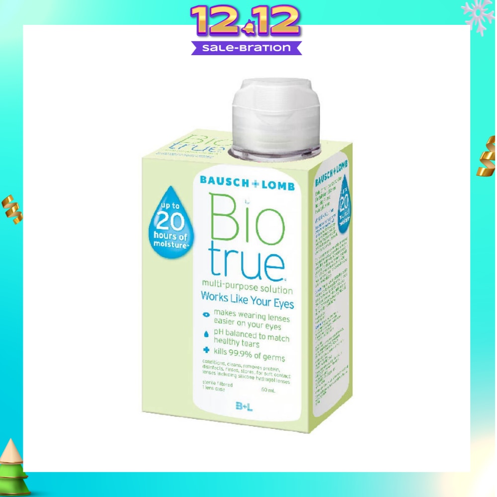 Bio-True Multi-Purpose Contact Lens Solution (Lens Case Included) 60ml