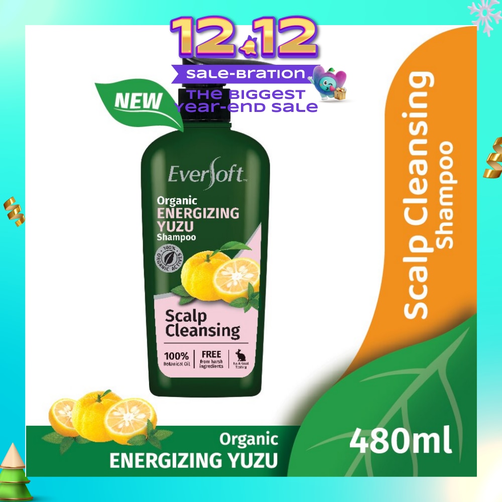 Scalp Cleansing Organic Energizing Yuzu Shampoo (Suitable For Oily Scalp) 480ml