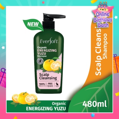 EVERSOFT Scalp Cleansing Organic Energizing Yuzu Shampoo (Suitable For Oily Scalp) 480ml