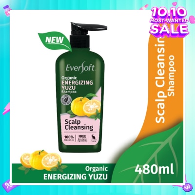 EVERSOFT Scalp Cleansing Organic Energizing Yuzu Shampoo (Suitable For Oily Scalp) 480ml
