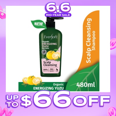 EVERSOFT - Scalp Cleansing Organic Energizing Yuzu Shampoo (Suitable For Oily Scalp) 480ml