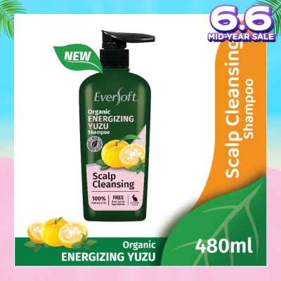 EVERSOFT Scalp Cleansing Organic Energizing Yuzu Shampoo (Suitable For Oily Scalp) 480ml