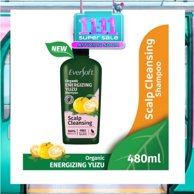 EVERSOFT Scalp Cleansing Organic Energizing Yuzu Shampoo (Suitable For Oily Scalp) 480ml image