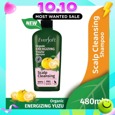 EVERSOFT Scalp Cleansing Organic Energizing Yuzu Shampoo (Suitable For Oily Scalp) 480ml image