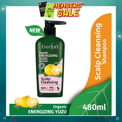 EVERSOFT - Scalp Cleansing Organic Energizing Yuzu Shampoo (Suitable For Oily Scalp) 480ml