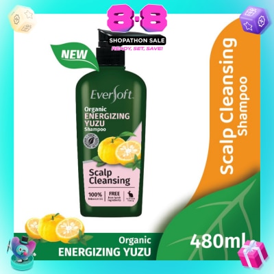 EVERSOFT - Scalp Cleansing Organic Energizing Yuzu Shampoo (Suitable For Oily Scalp) 480ml