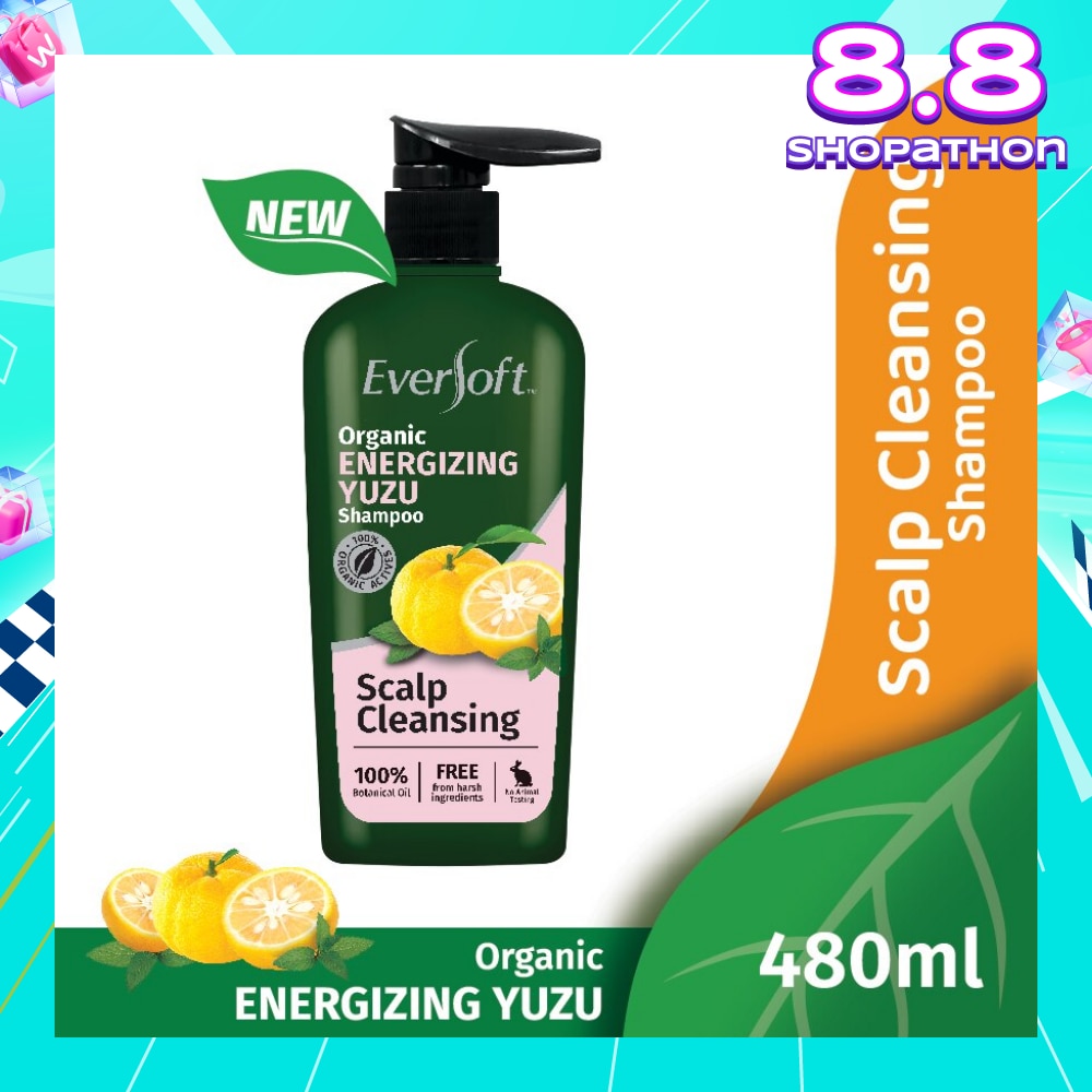 Scalp Cleansing Organic Energizing Yuzu Shampoo (Suitable For Oily Scalp) 480ml