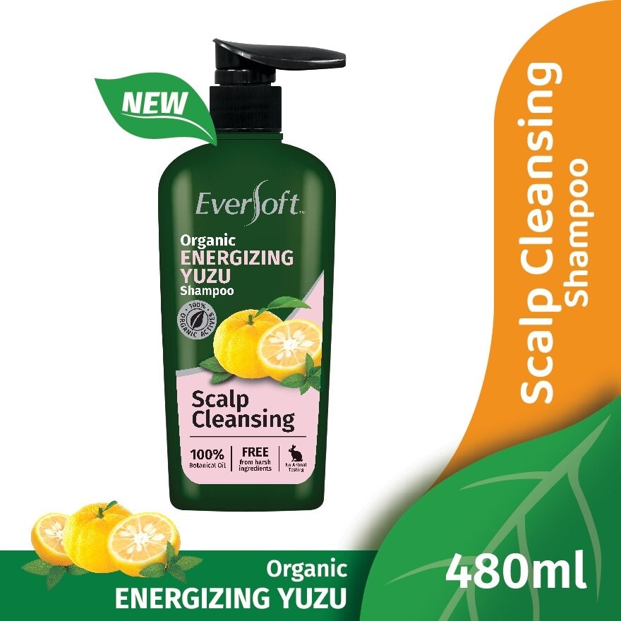 Scalp Cleansing Organic Energizing Yuzu Shampoo (Suitable For Oily Scalp) 480ml