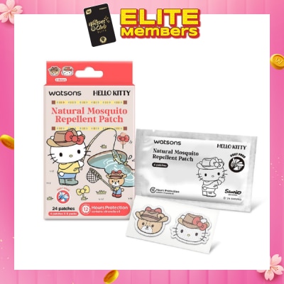 WATSONS Hello Kitty Natural Mosquito Repellent Patch Red (12 Hours Protection) 24s