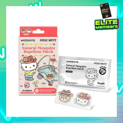WATSONS Hello Kitty Natural Mosquito Repellent Patch Red (12 Hours Protection) 24s