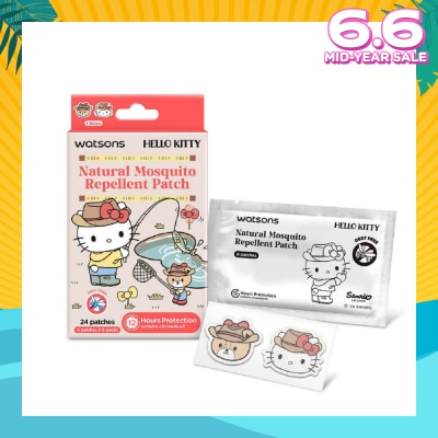 WATSONS Hello Kitty Natural Mosquito Repellent Patch Red (12 Hours Protection) 24s