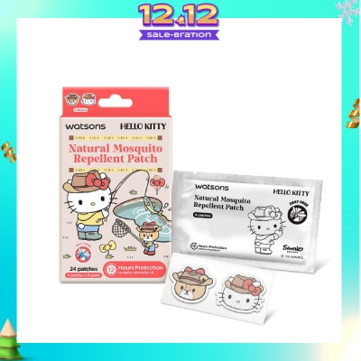 WATSONS Hello Kitty Natural Mosquito Repellent Patch Red (12 Hours Protection) 24s