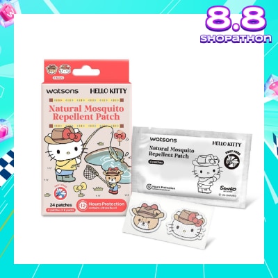 WATSONS Hello Kitty Natural Mosquito Repellent Patch Red (12 Hours Protection) 24s