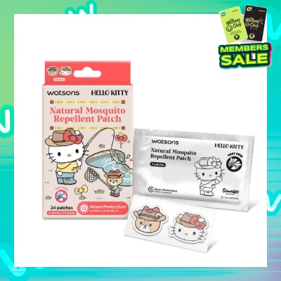 WATSONS Hello Kitty Natural Mosquito Repellent Patch Red (12 Hours Protection) 24s