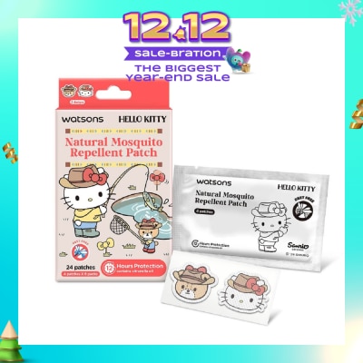 WATSONS Hello Kitty Natural Mosquito Repellent Patch Red (12 Hours Protection) 24s