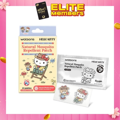 WATSONS Hello Kitty Natural Mosquito Repellent Patch Blue (12 Hours Protection) 24s