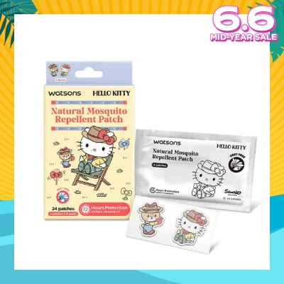 WATSONS Hello Kitty Natural Mosquito Repellent Patch Blue (12 Hours Protection) 24s