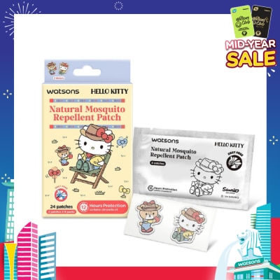 WATSONS Hello Kitty Natural Mosquito Repellent Patch Blue (12 Hours Protection) 24s