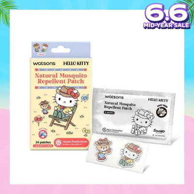 WATSONS Hello Kitty Natural Mosquito Repellent Patch Blue (12 Hours Protection) 24s