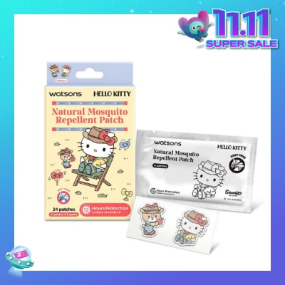 WATSONS Hello Kitty Natural Mosquito Repellent Patch Blue (12 Hours Protection) 24s