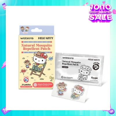 WATSONS Hello Kitty Natural Mosquito Repellent Patch Blue (12 Hours Protection) 24s