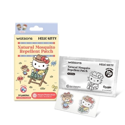 WATSONS Hello Kitty Natural Mosquito Repellent Patch Blue (12 Hours Protection) 24s