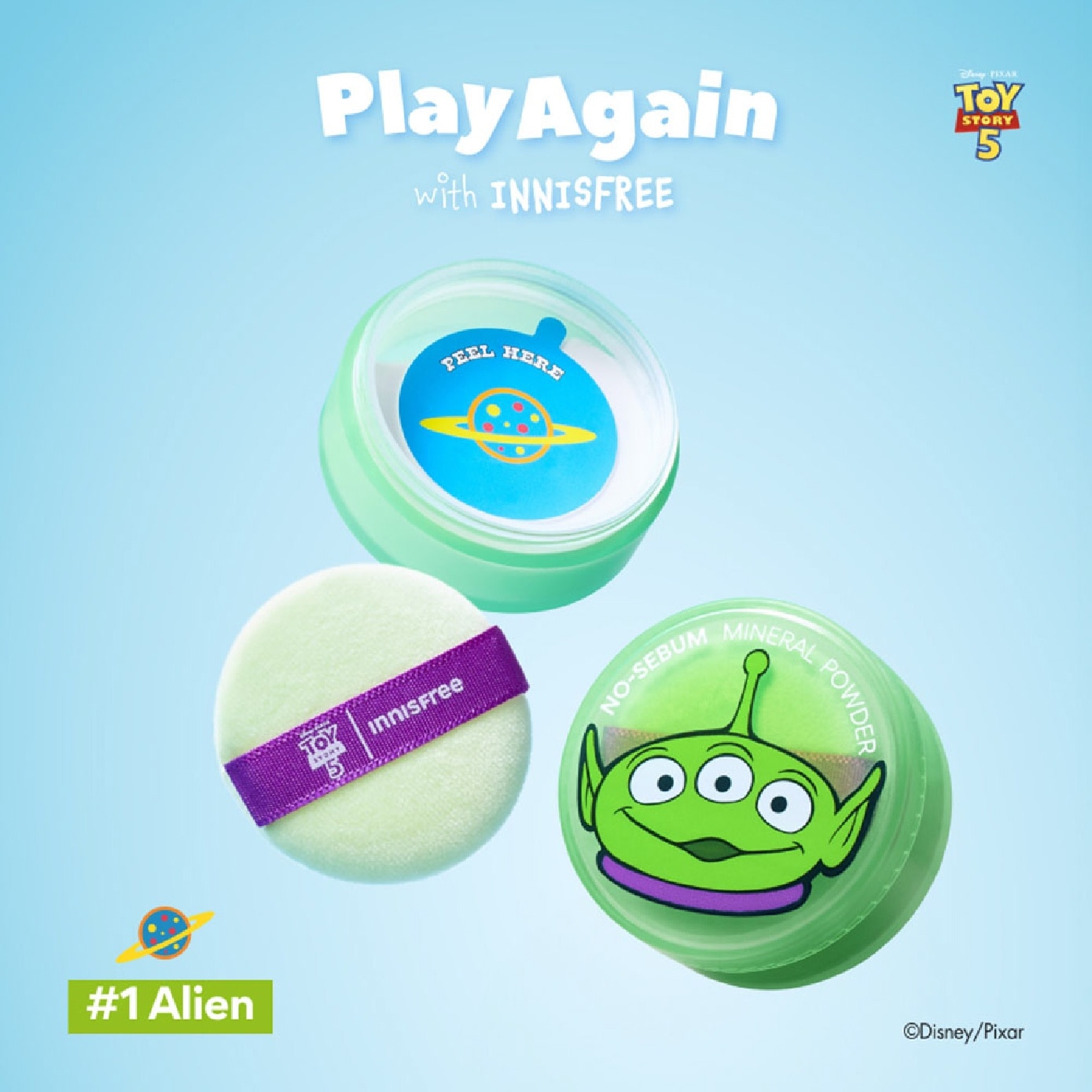 X Toy Story 5 No-sebum Mineral Powder Alien 5g